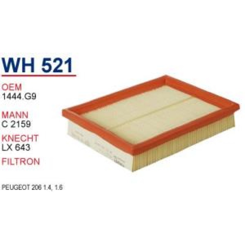 HAVA FILTRESI ( 206+XSARA )( PEUGEOT+CITROEN ) SUNGERLI  1444.H3