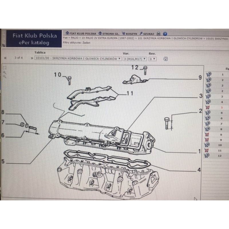 KULBUTOR KAPAGI ÜST KAPAK (1.4)  PALİO        46479453