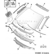 PEUGEOT 206 SAĞ ÖN CAM İÇ DİREK SACI 8108.R5