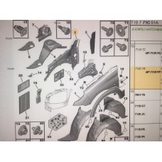 PEUGEOT 206 SAĞ ÖN ÇAMURLUK İÇ SACI 7120Y8 + 7119PP
