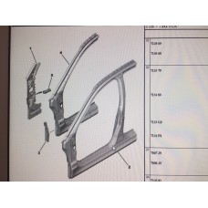 PEUGEOT 206 SAĞ ÖN YAN DİREK  DIŞ SACI 7129.69