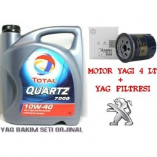 Peugeot Partner 1.9 Yağ Bakım 2li̇ Setİ 10W40 ( TOTAL )