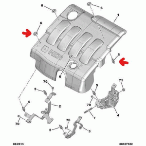 Peugeot Partner 406 607  Motor Üst Kapak Sabitleme Pimi +Somunu